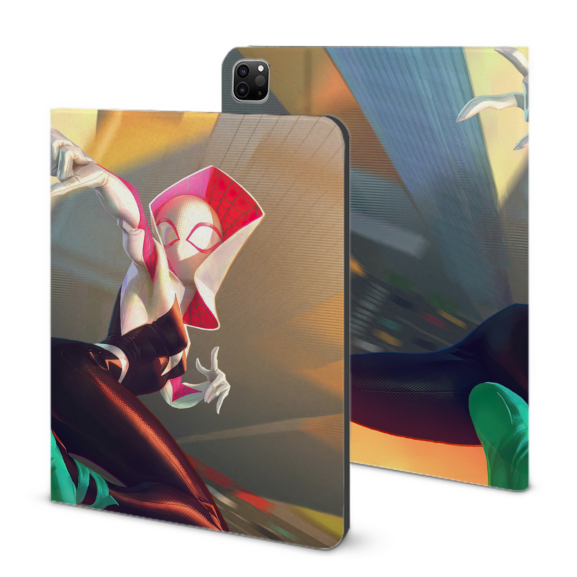 （画像用） Spider Man スパイダーマン IPad ケース ブック型 PUレザー TPU 耐衝撃 軽量 薄型 ペン収納なし 全面保護 IPad 各モデル対応